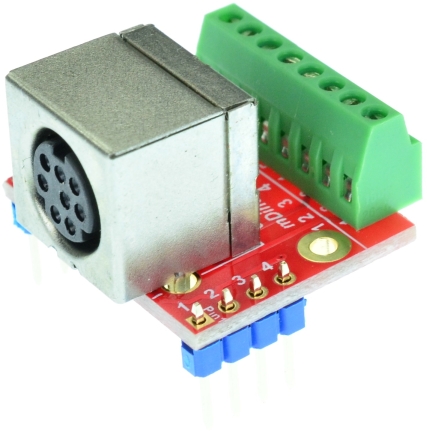 mini Din 8 Female connector Breakout Board